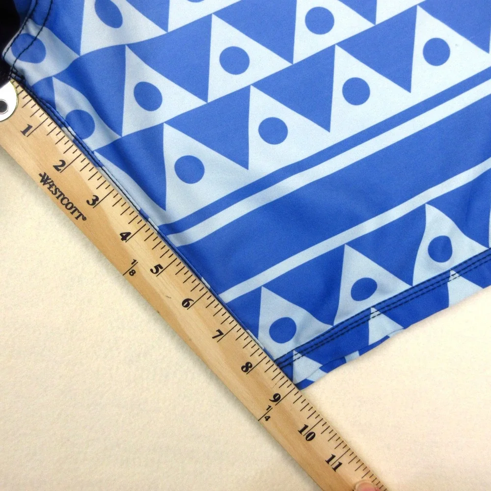 DaHui Board‎ Shorts Mens 38 Blue Black Geometric Print Surf Swim
